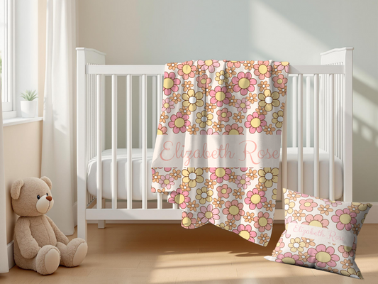 Daisy Personalized Fleece Baby Blanket