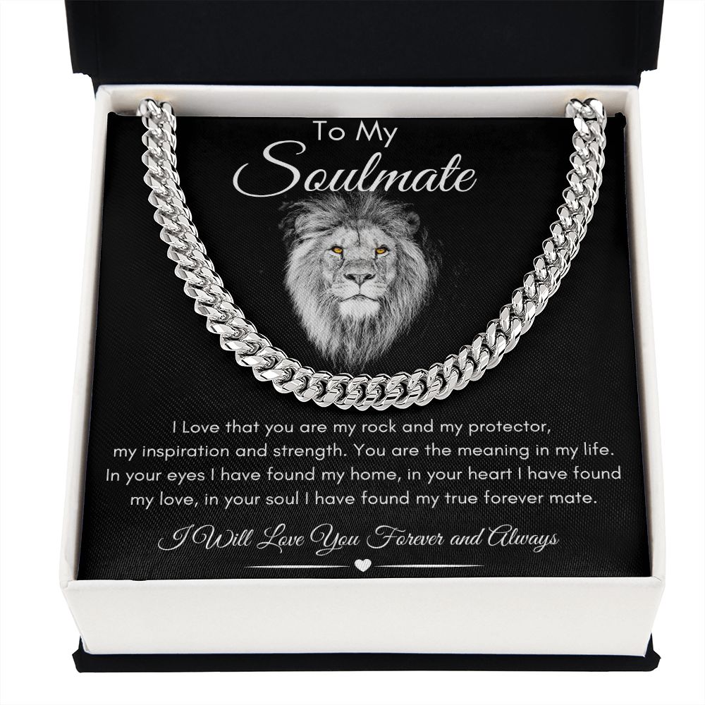 To My Soulmate Cubin Link Chain