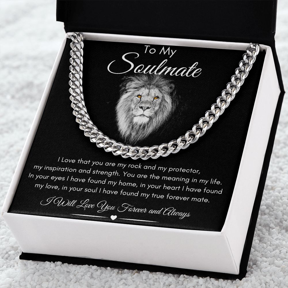 To My Soulmate Cubin Link Chain