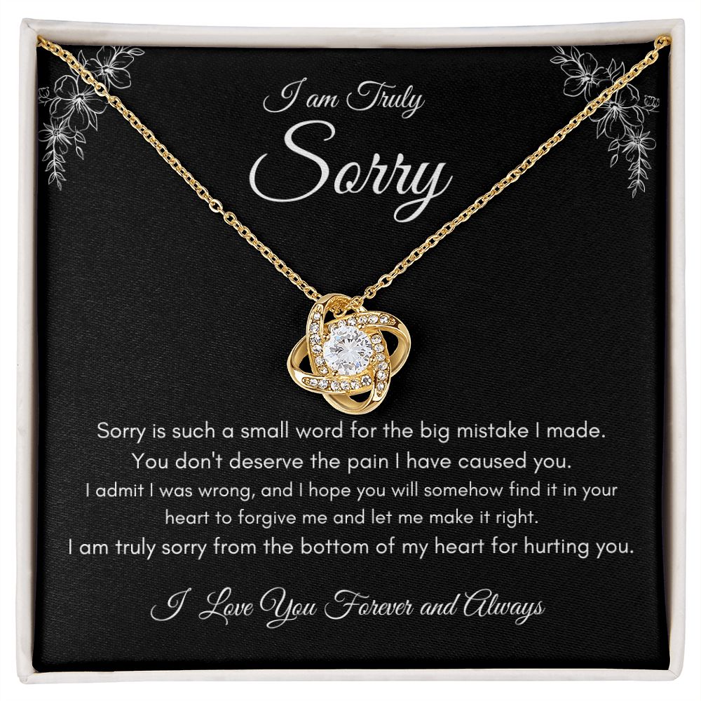 I'm Sorry Love Knot Necklace
