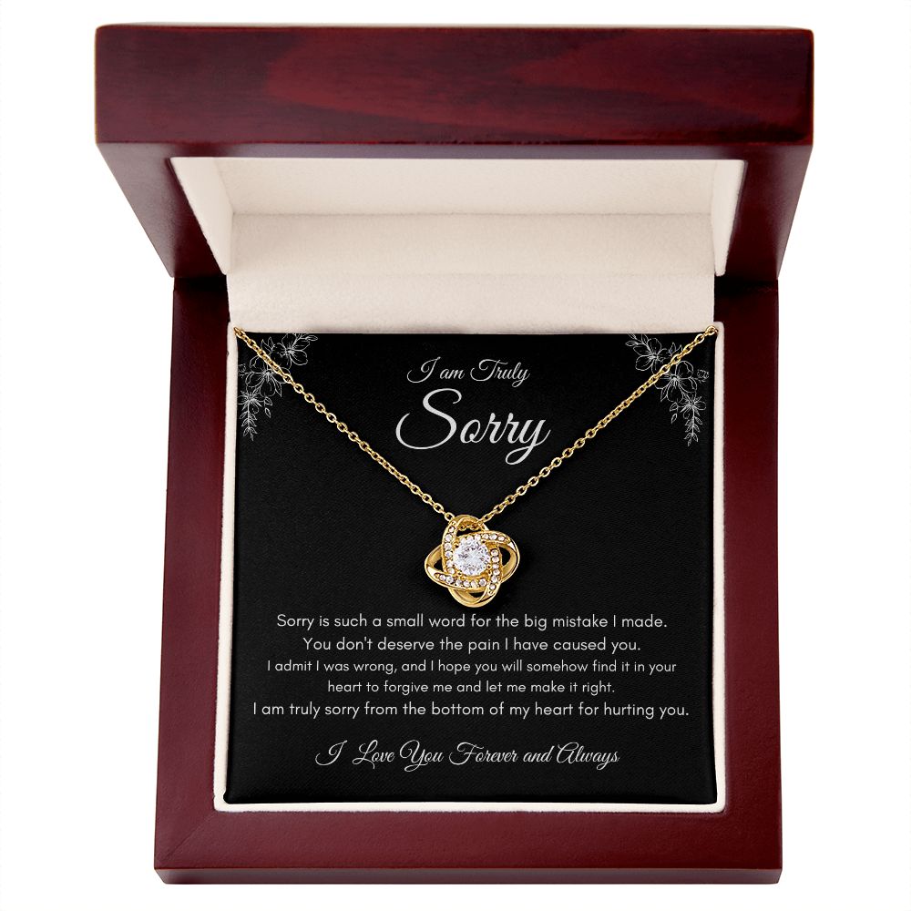 I'm Sorry Love Knot Necklace