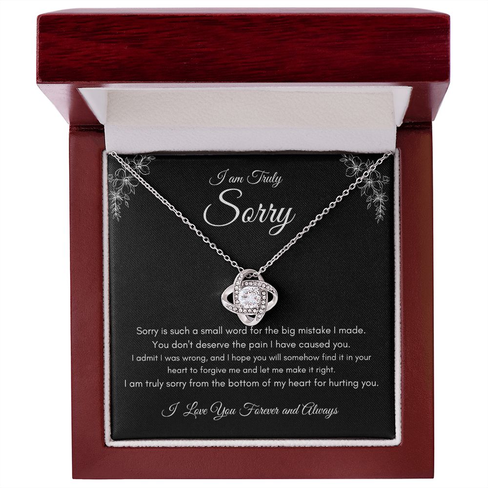 I'm Sorry Love Knot Necklace