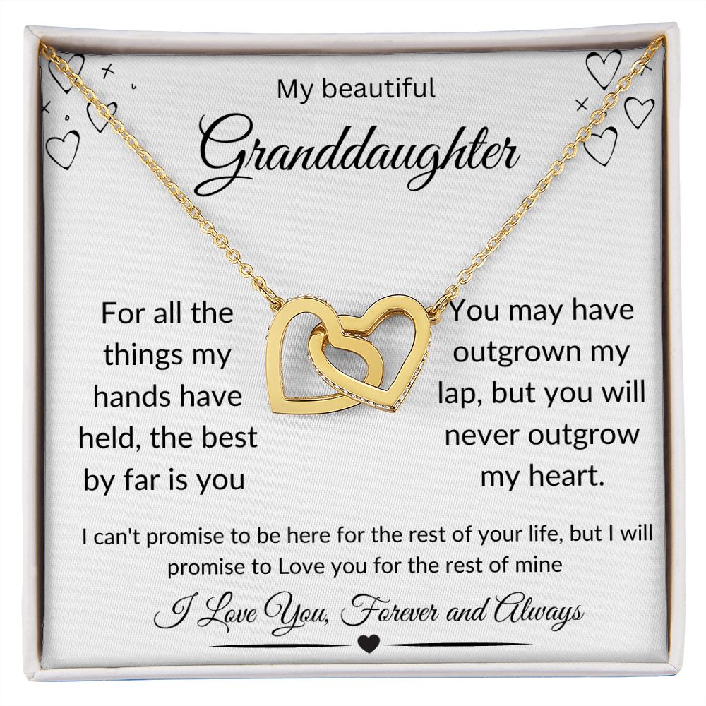Beautiful Granddaughter Interlocking Hearts Necklace