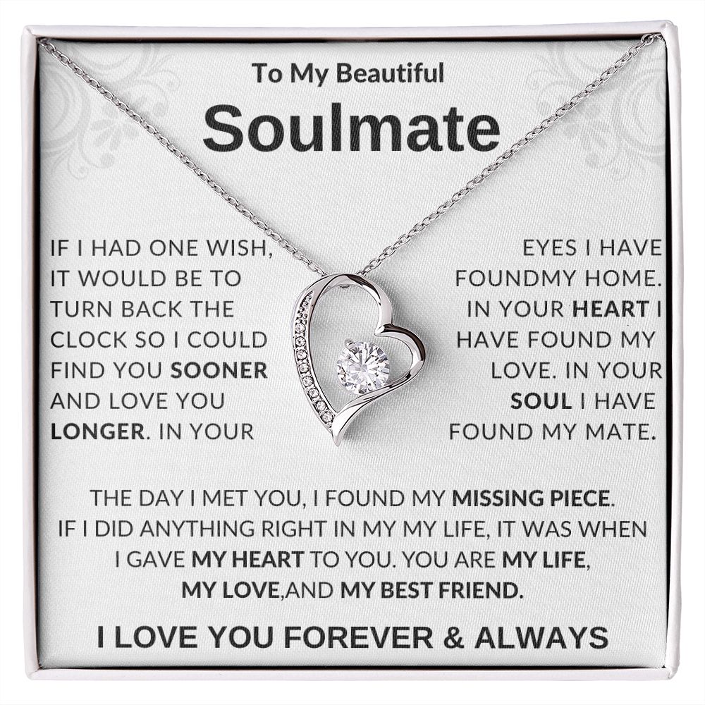 To My Beautiful Soulmate - Forever Love Necklace