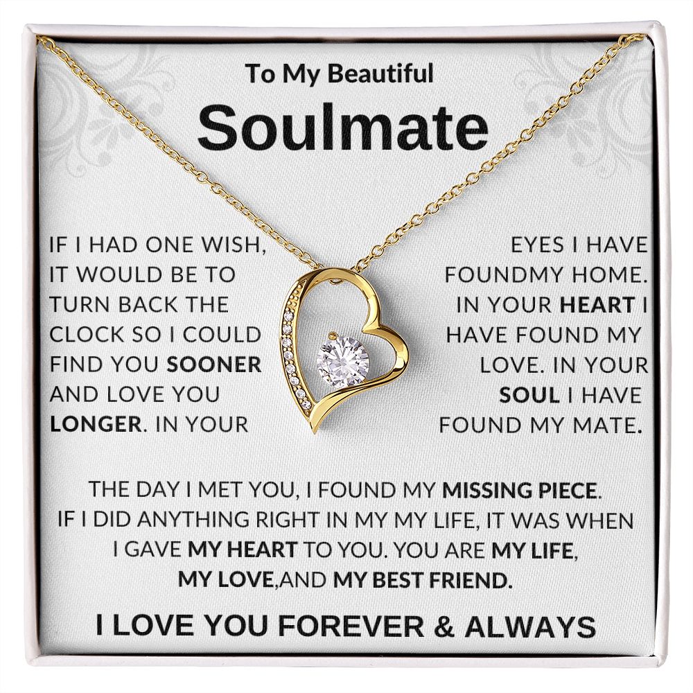 To My Beautiful Soulmate - Forever Love Necklace