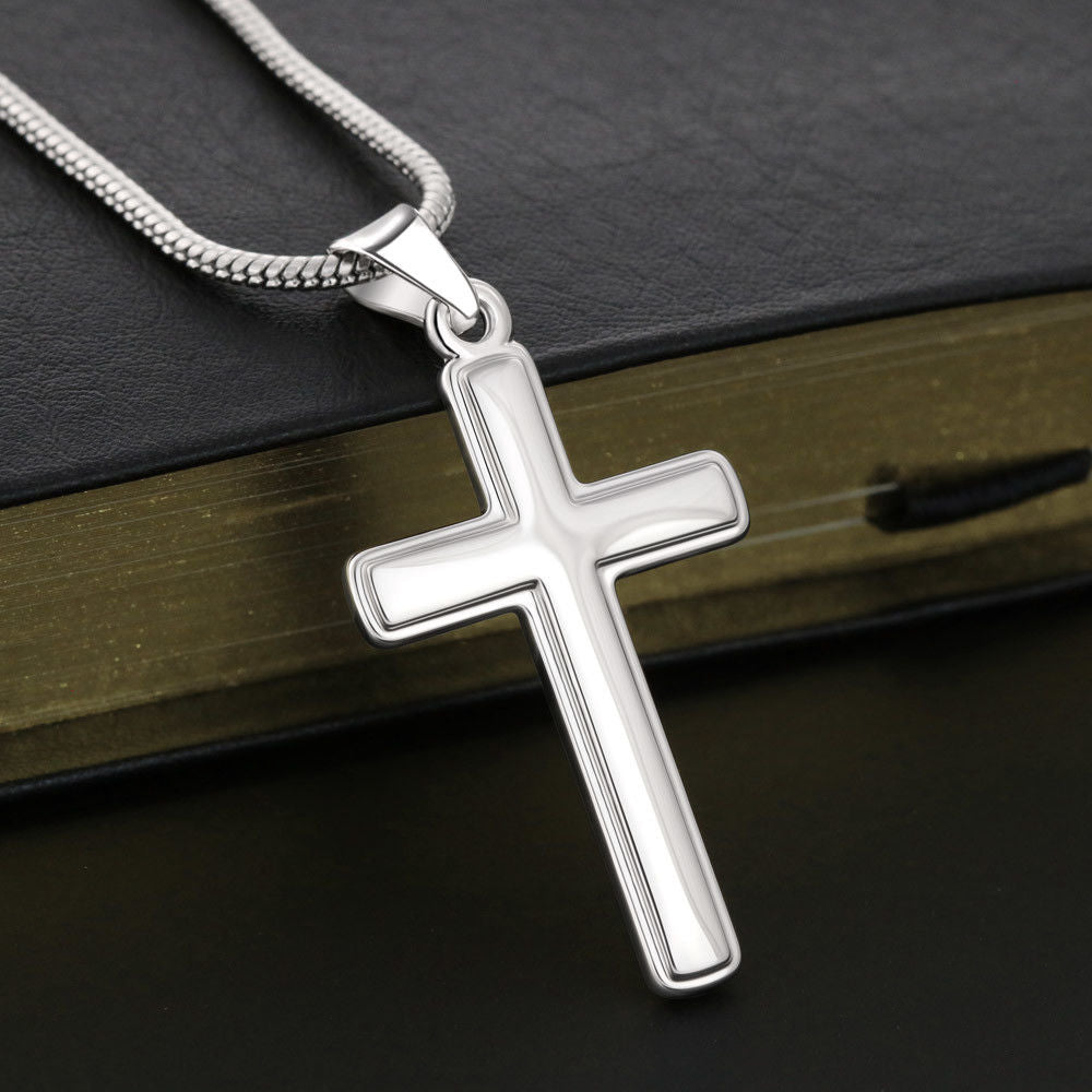 To My Son Love, Dad | Stainless Steel Cross Necklace