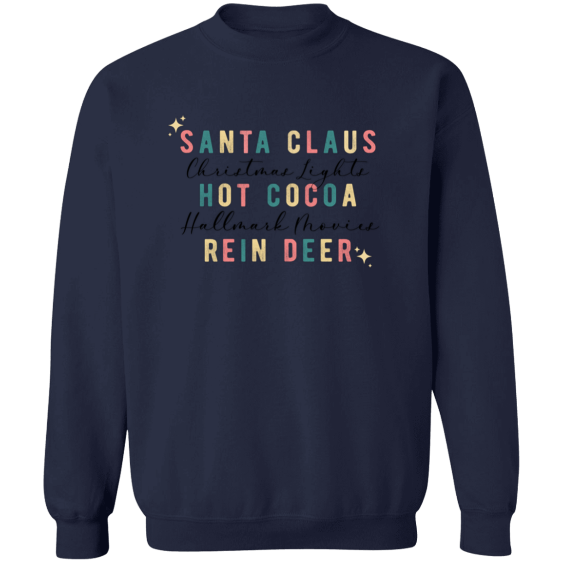 Santa, Lights, Cocoa, Hallmark Sweatshirt