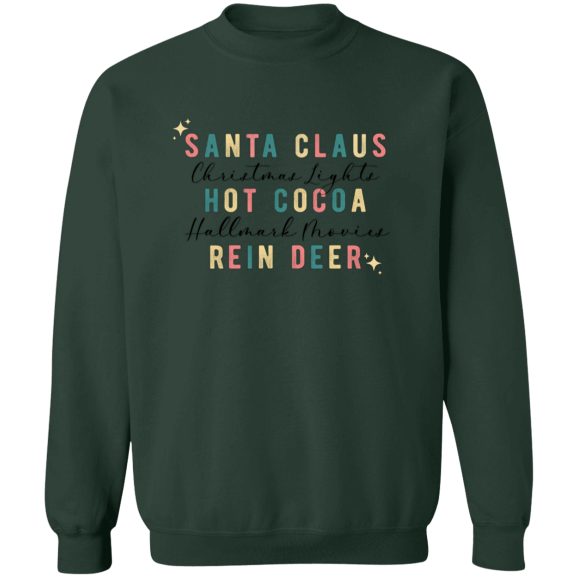 Santa, Lights, Cocoa, Hallmark Sweatshirt