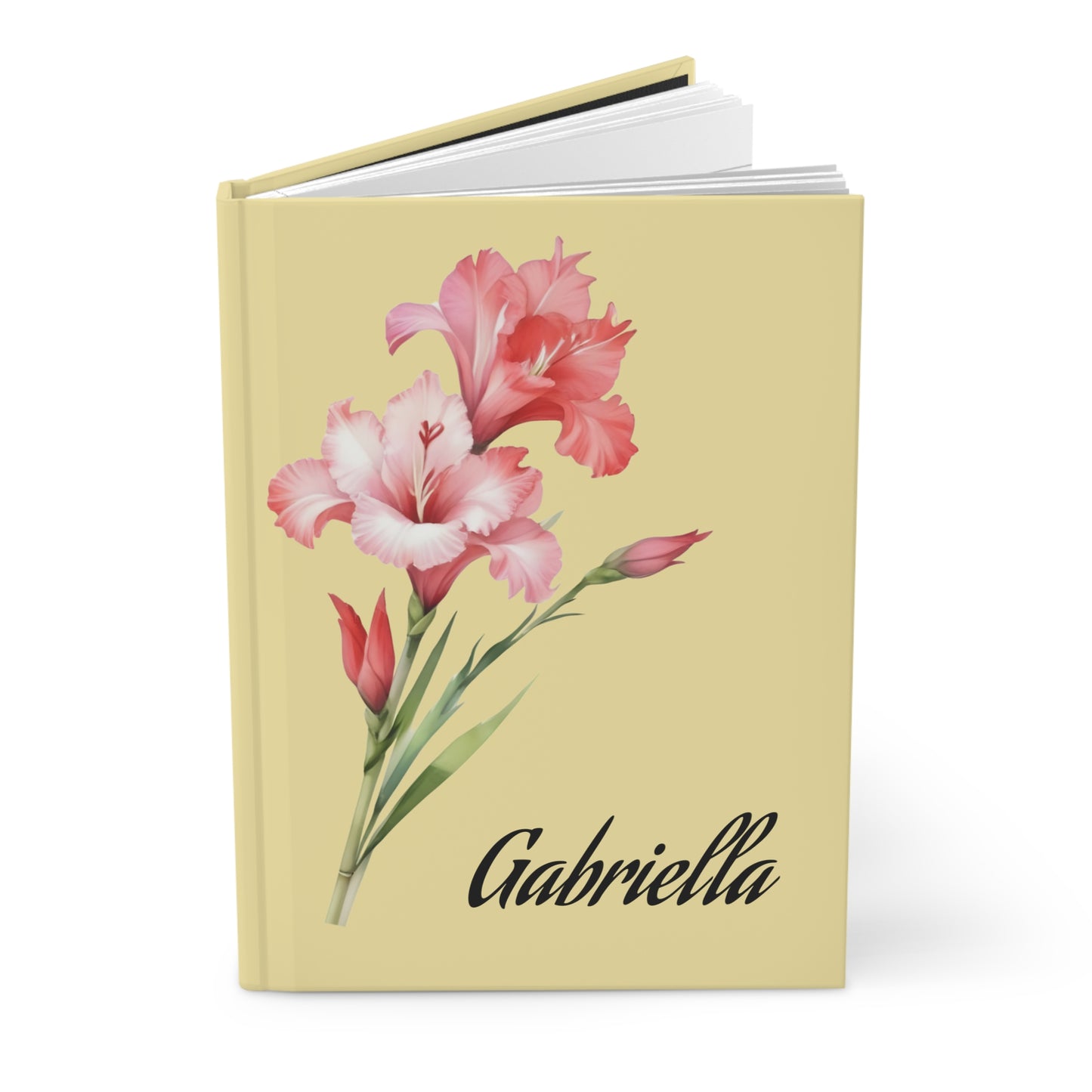 Personalized Birth Flower Journal with Name – Matte Hardcover Lined Notebook