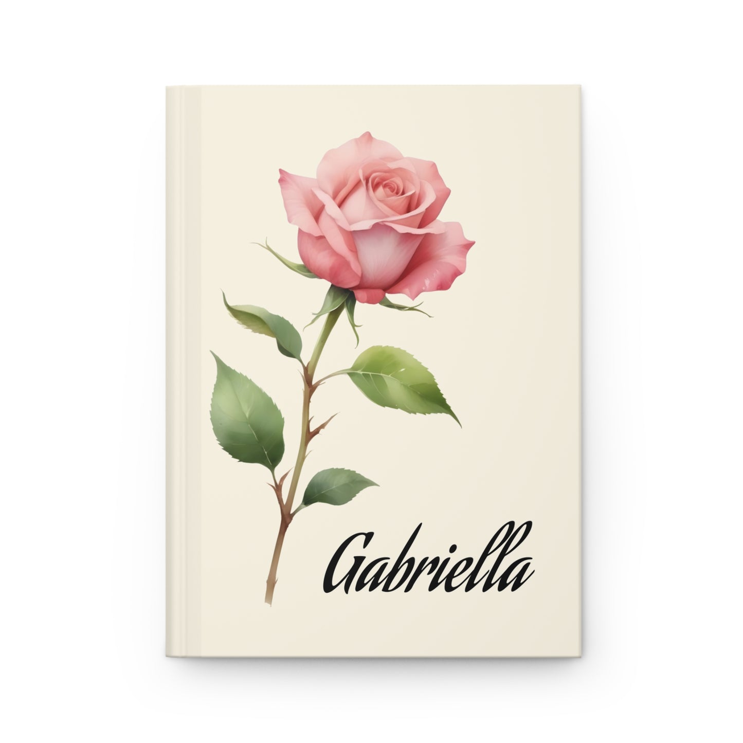 Personalized Birth Flower Journal with Name – Matte Hardcover Lined Notebook