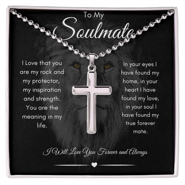 Soulmate Lion Cross Necklace