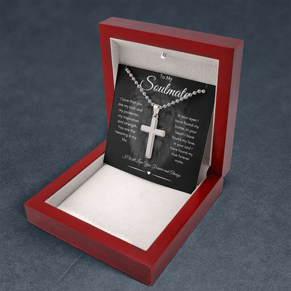 Soulmate Lion Cross Necklace