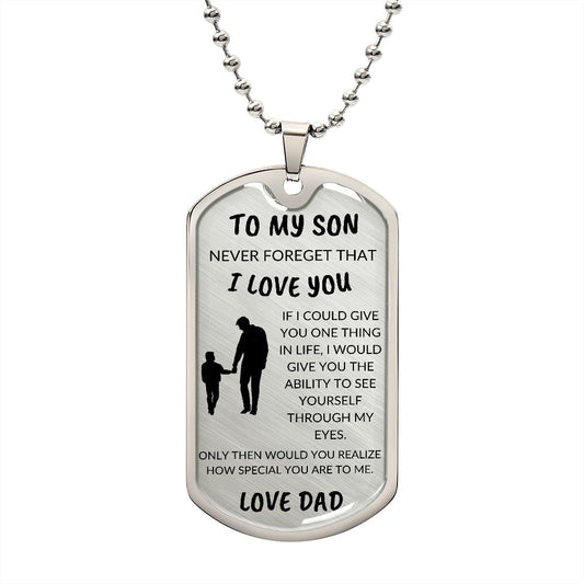 Heartfelt Dad's Son Tag