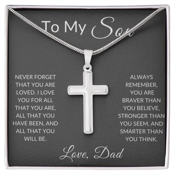 Cherished Son Cross Necklace