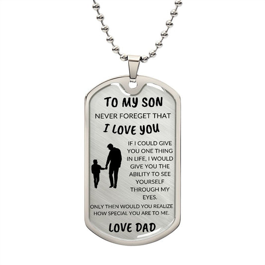 Son Dog Tag Love Dad