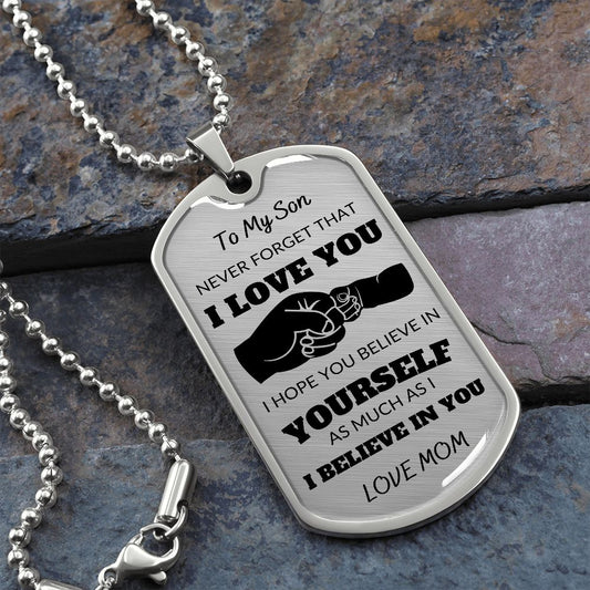 To My Son Love Mom | Dog Tag