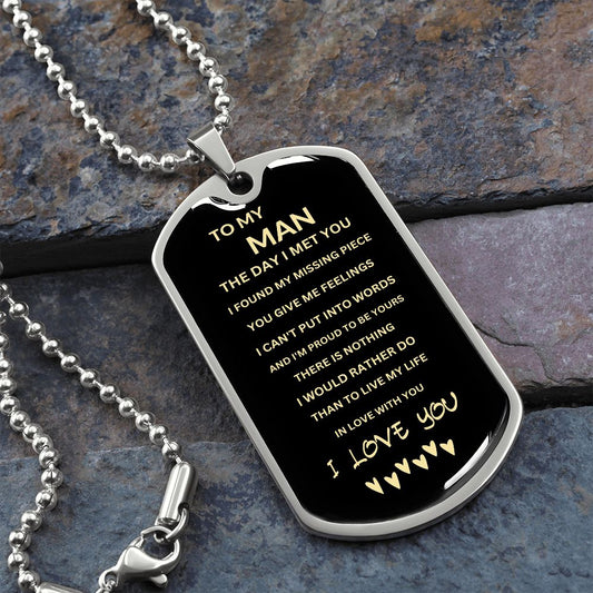 TO MY MAN DOG TAG