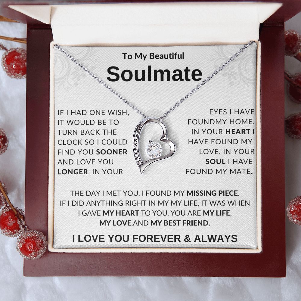 To My Beautiful Soulmate - Forever Love Necklace