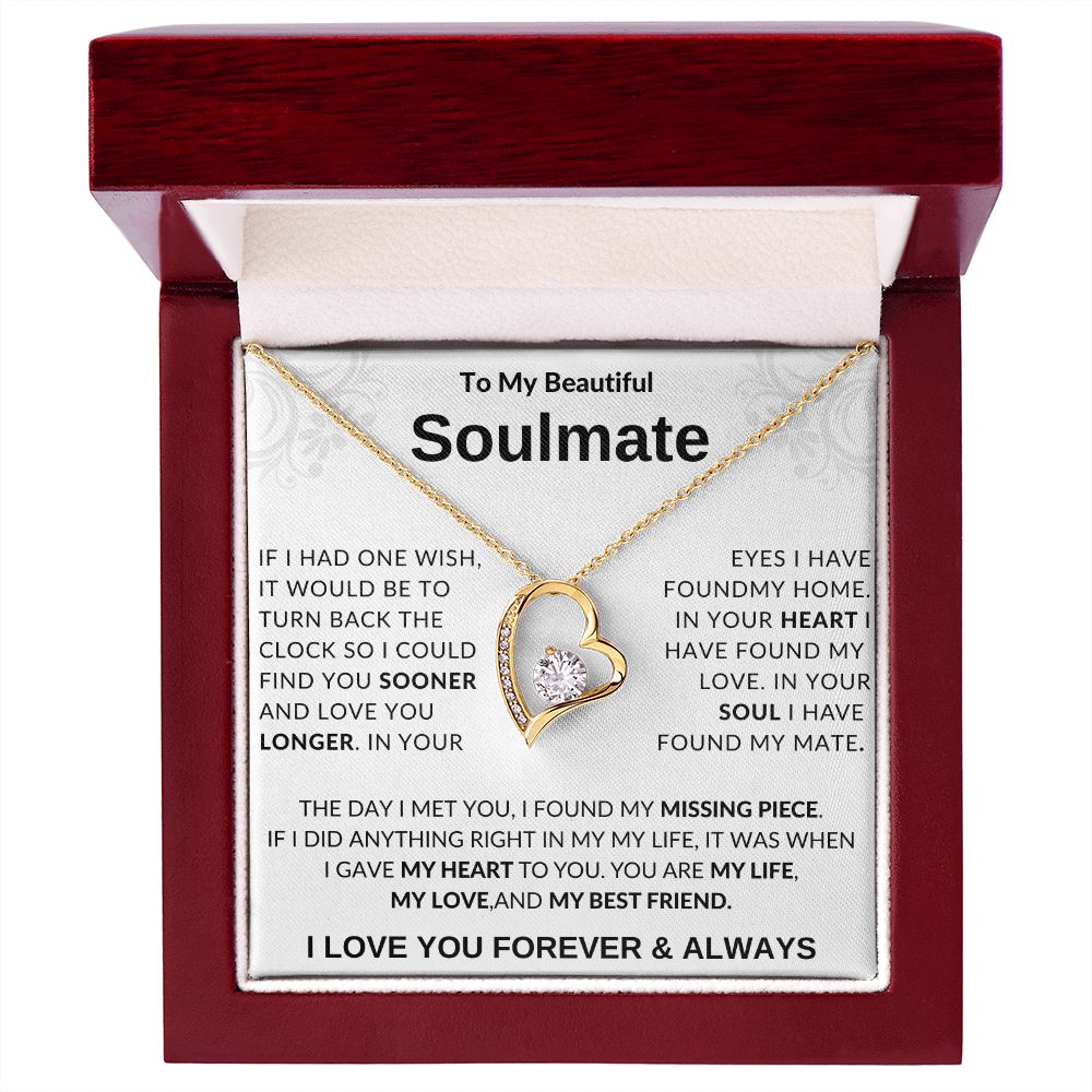 To My Beautiful Soulmate - Forever Love Necklace