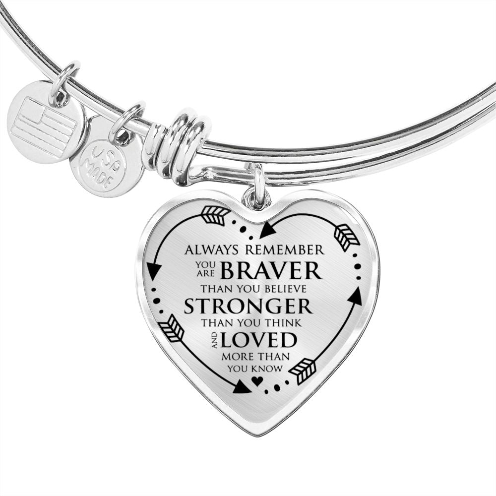 Always Remember Personalized Heart Bangle