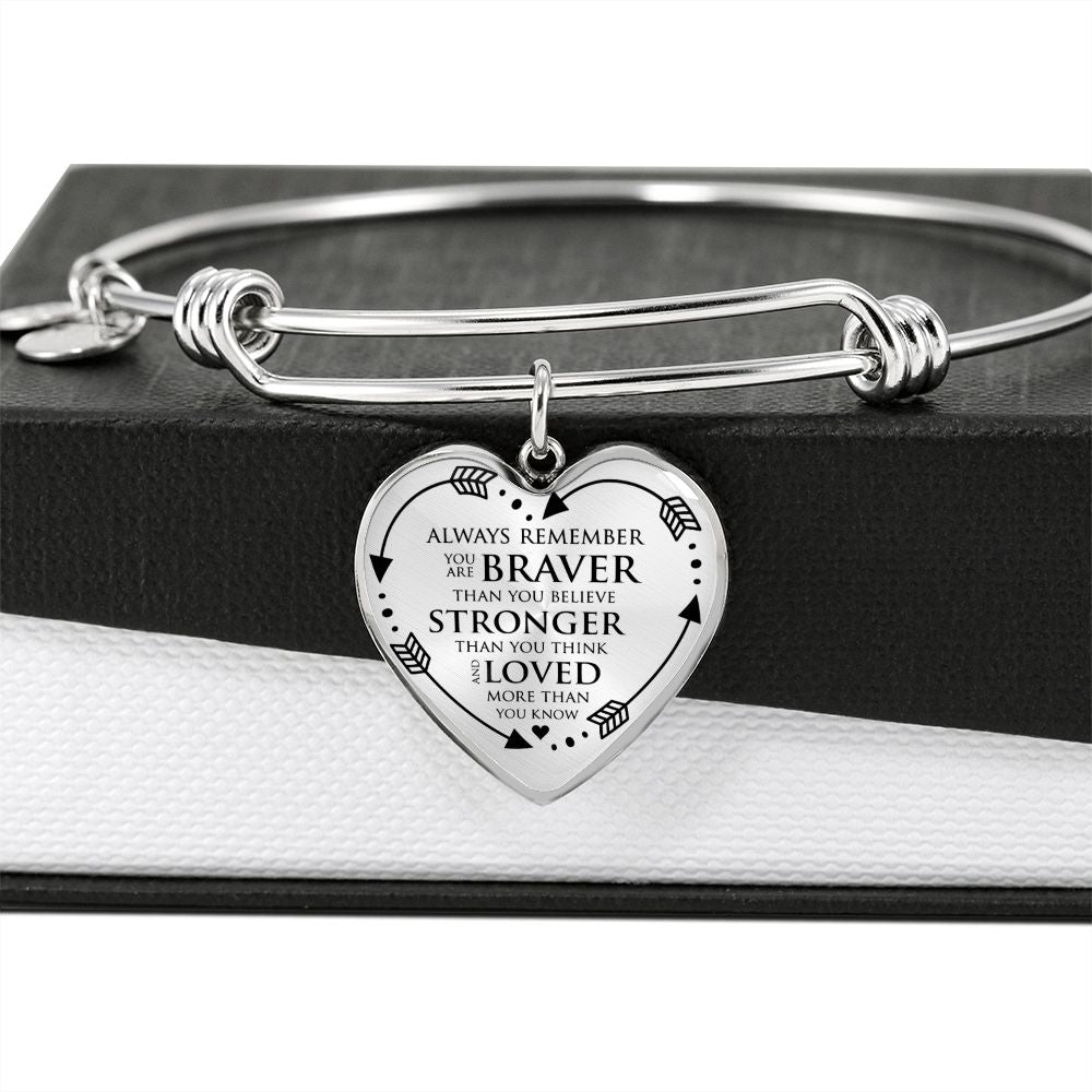 Always Remember Personalized Heart Bangle