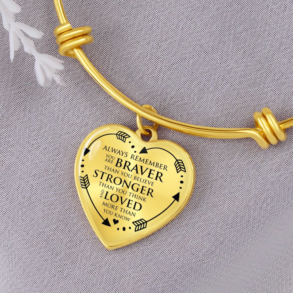 Always Remember Personalized Heart Bangle