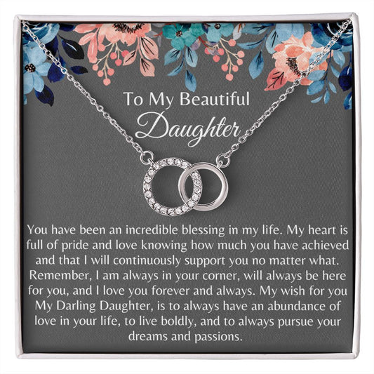 To My Beautiful Daughter | Perfect Pair Necklace