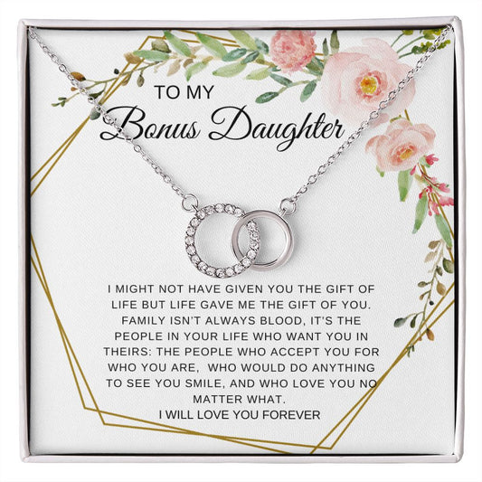 To My Bonus Daughter | Perfect Pair Necklace