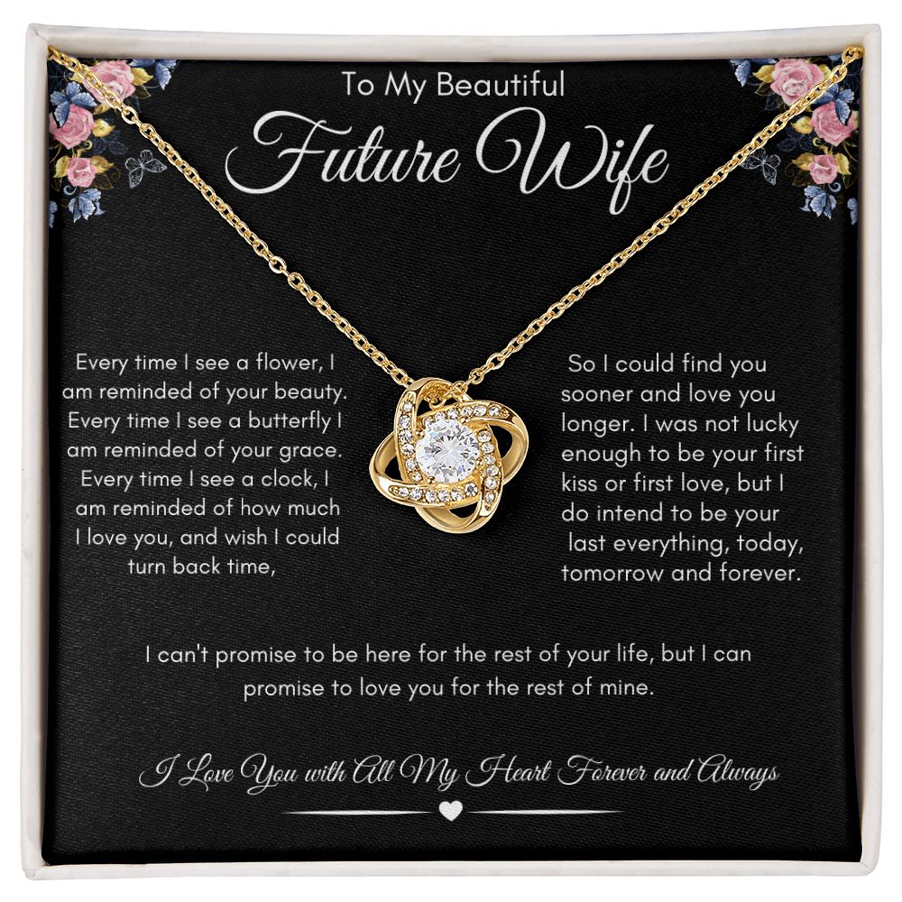 To My Beautiful Future Wife Love Knot Necklace
