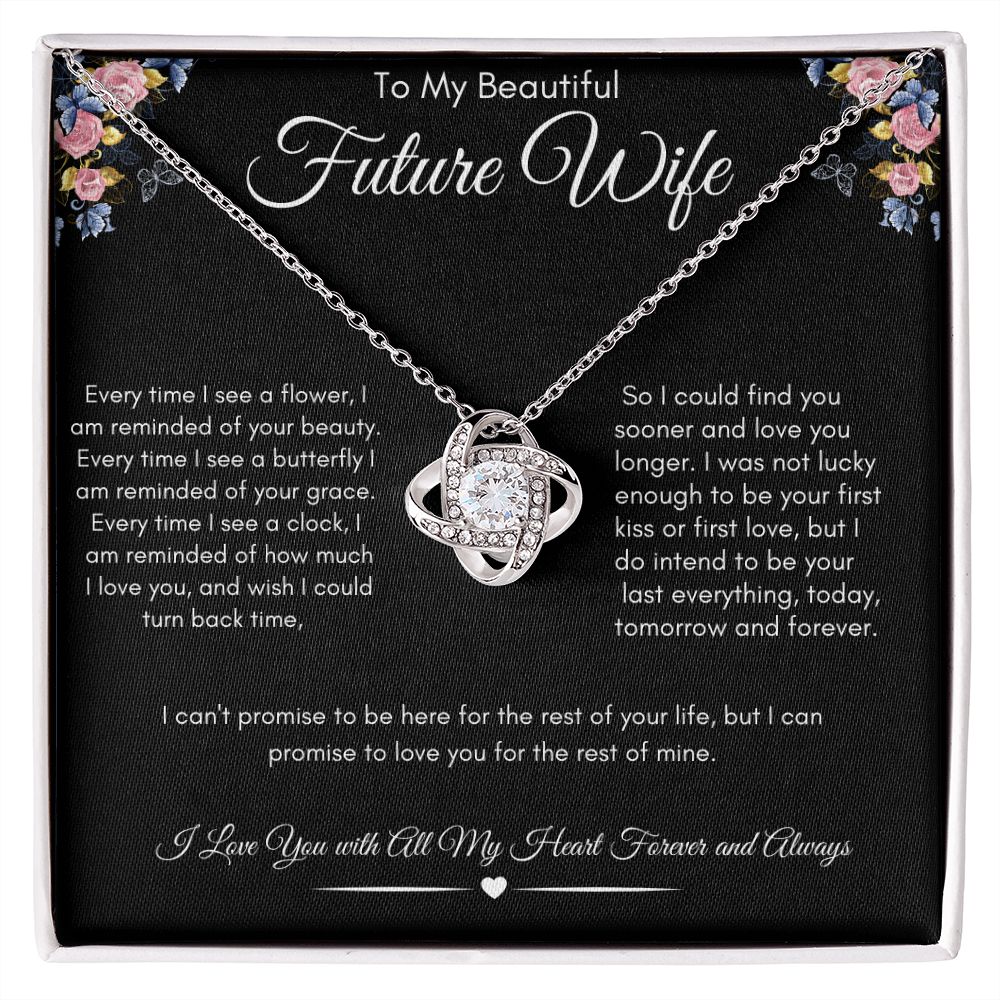 To My Beautiful Future Wife Love Knot Necklace