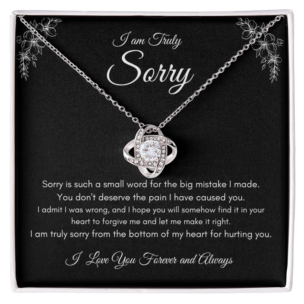 I'm Sorry Love Knot Necklace