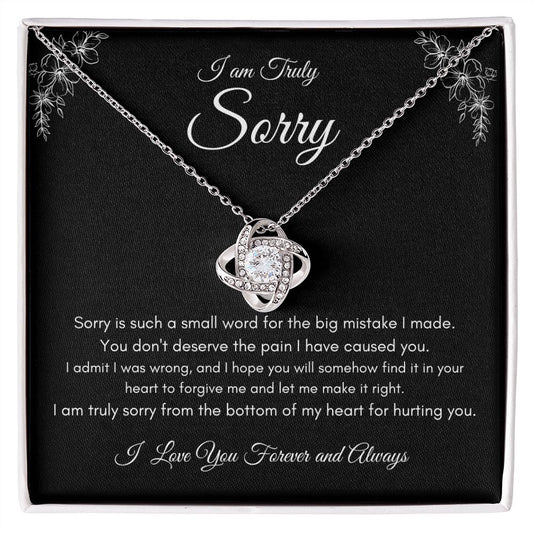 I'm Sorry Love Knot Necklace