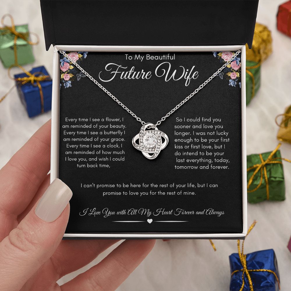 To My Beautiful Future Wife Love Knot Necklace