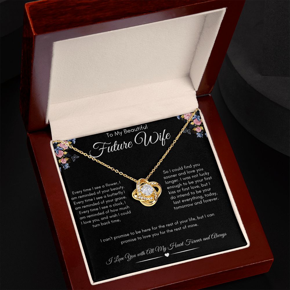 To My Beautiful Future Wife Love Knot Necklace