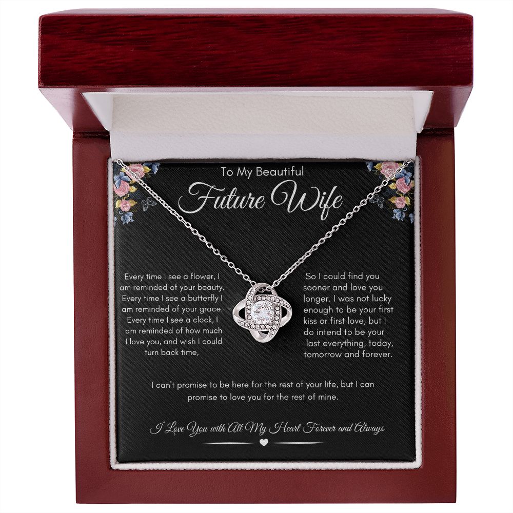 To My Beautiful Future Wife Love Knot Necklace