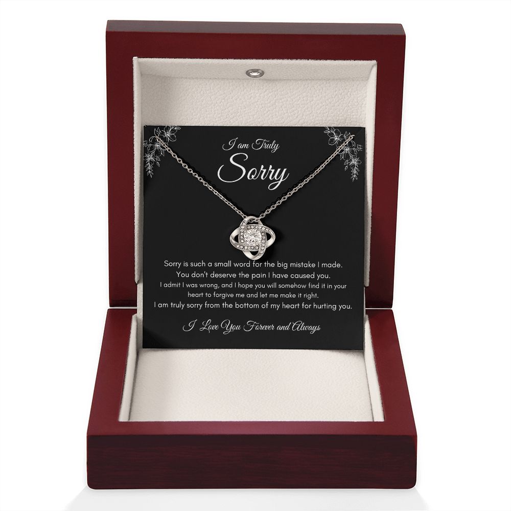 I'm Sorry Love Knot Necklace