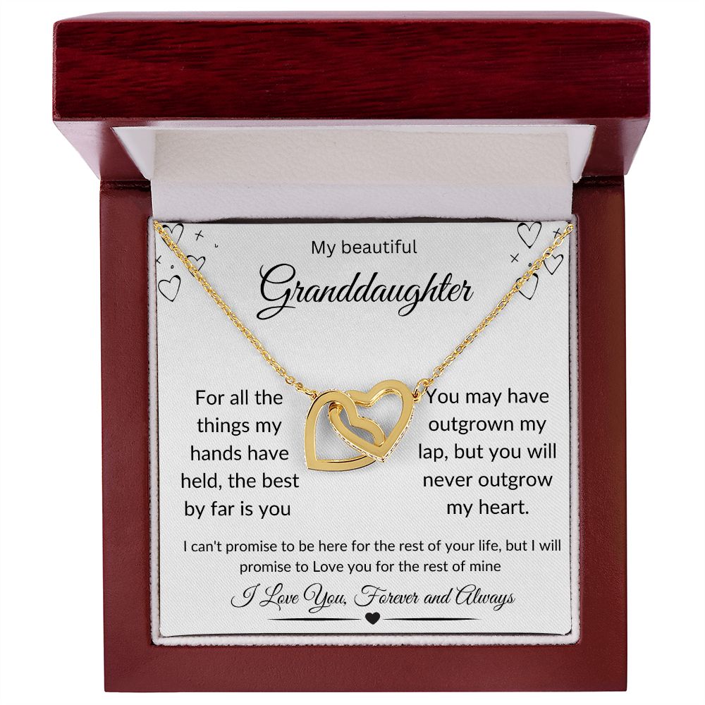 Beautiful Granddaughter Interlocking Hearts Necklace