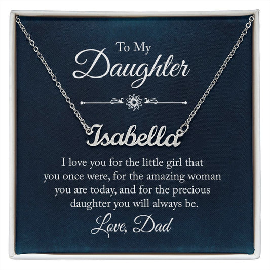 Name Necklace w/ custom message card