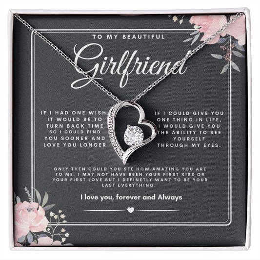 TO MY BEAUTIFUL GIRLFRIEND FOREVER LOVE NECKLACE