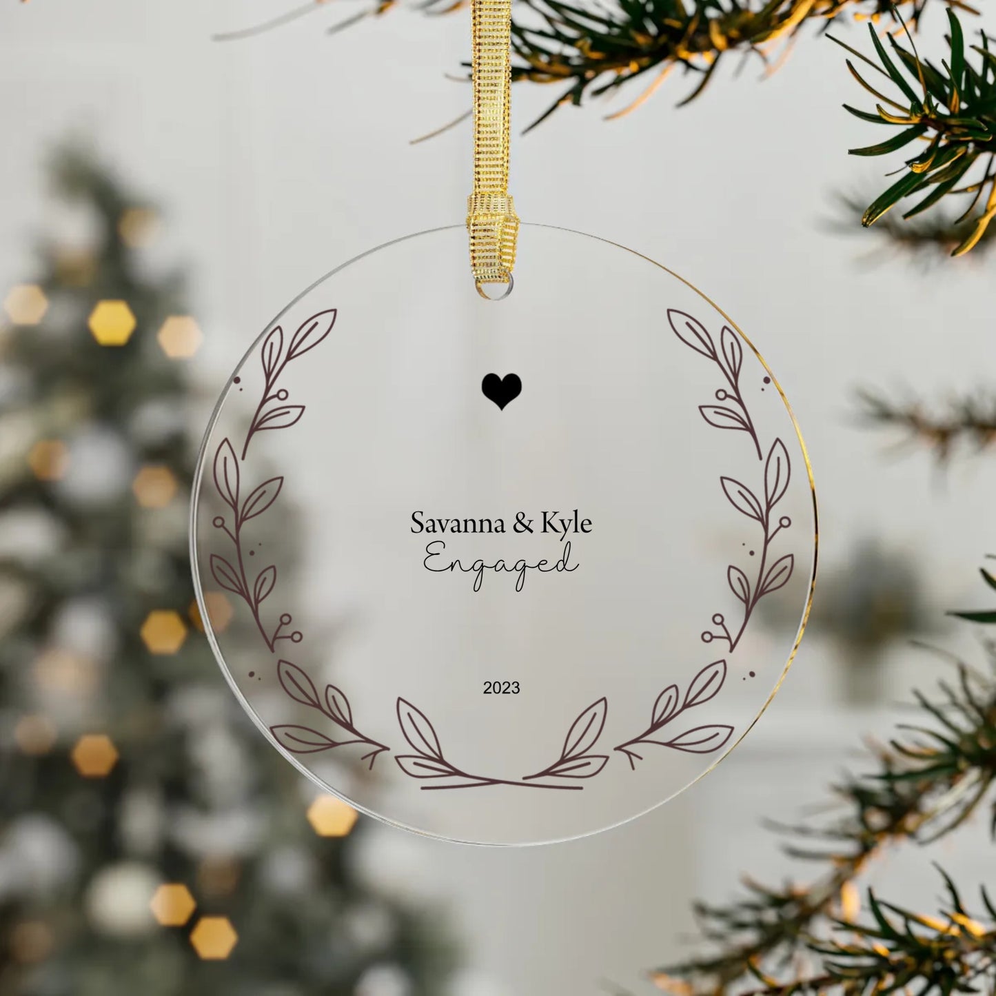 Personalized Engagement Ornament