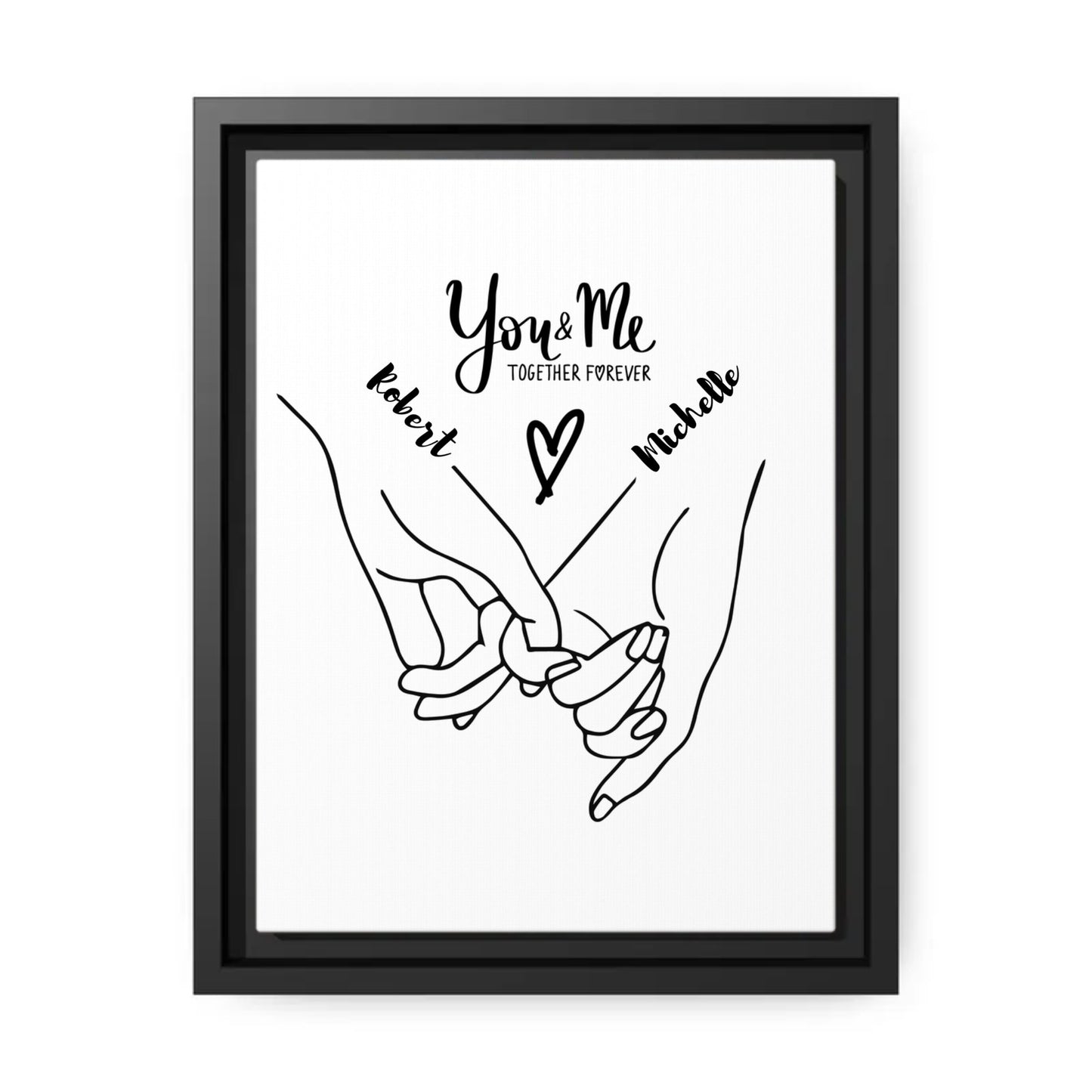 Together Forever Matte Canvas, Black Frame