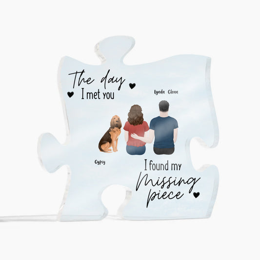 The Day I Met You I Found My Missing Piece Acrylic Puzzle